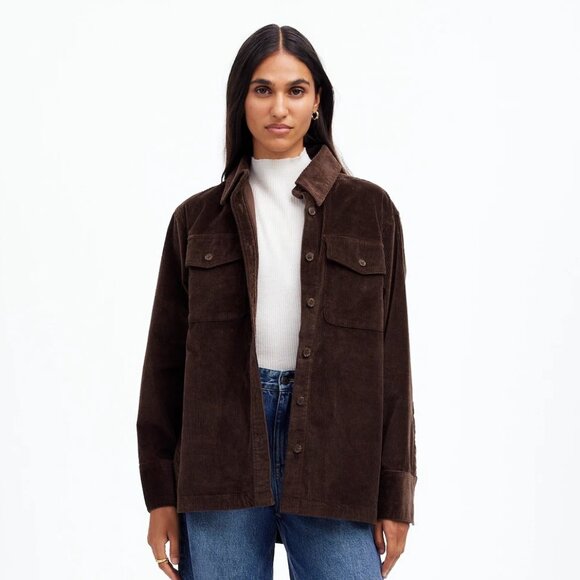 NWT Madewell Corduroy Relaxed Shirt-Jacket - Picture 4 of 12